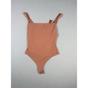 SKIMS Fits Everybody Square Neck Bodysuit Desert Clay Size Medium NWT